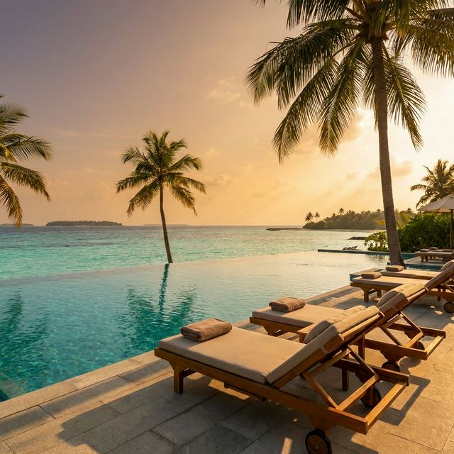 Template branding hôtel — piscine et luxe