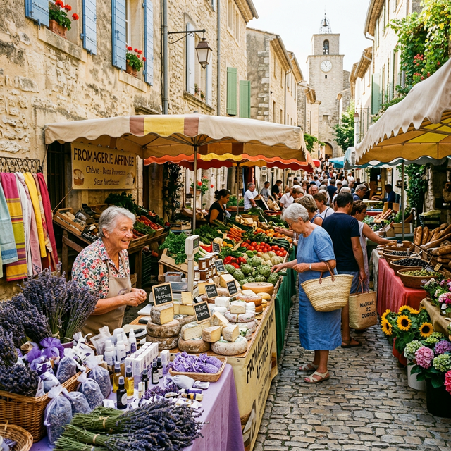 Marché local traditionnel